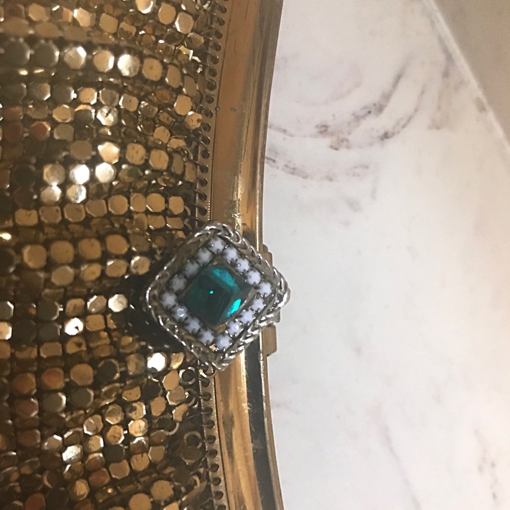 ♥️1950s Whiting Davis Vintage Gold Mesh Clutch♥️ - Picture 5 of 9
